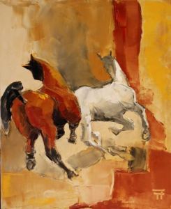 Voir le détail de cette oeuvre: La pirouette des chevaux libres(10-24)